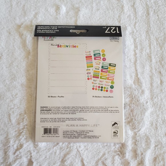 The Happy Planner Undated Weekly Calendar Pad - Picture 2 of 4